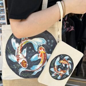 Combo Necessaire & Tote bag "koi fishes"