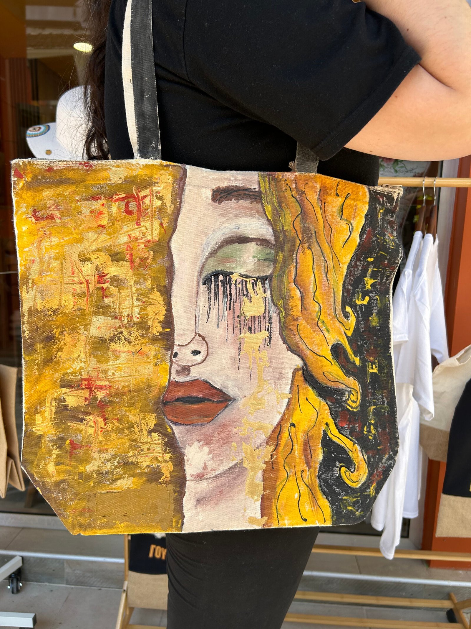 Ζωγραφιστή Τσάντα Tote "Aurelia"