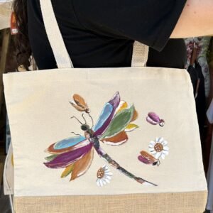 Ζωγραφιστή Τσάντα Tote "Dragonfly"