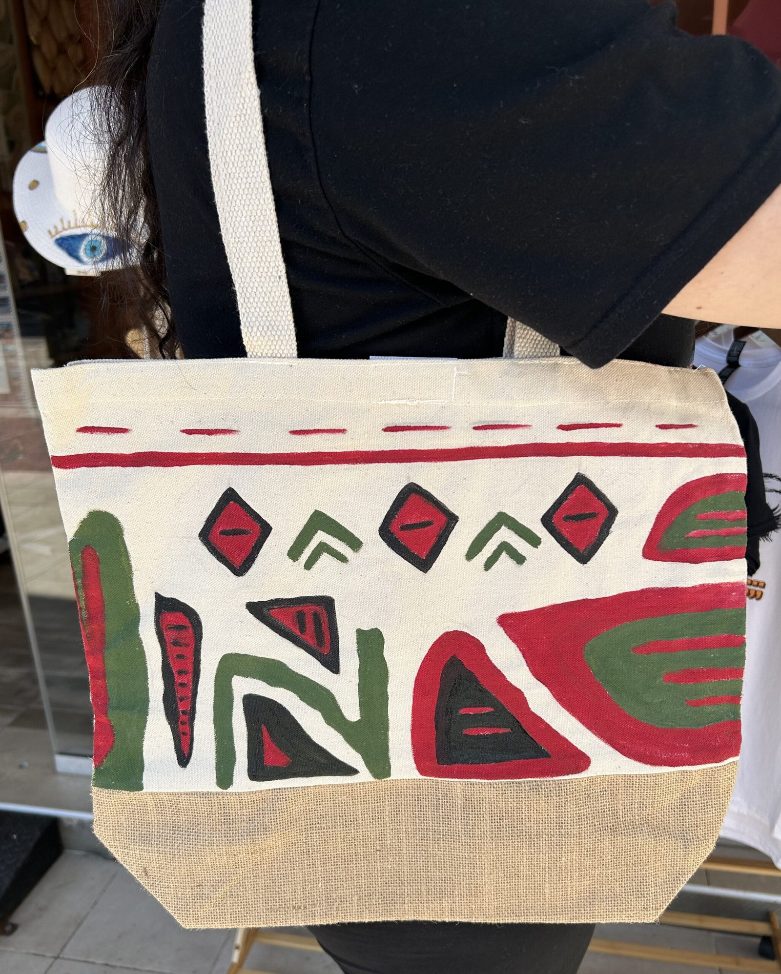 Ζωγραφιστή Τσάντα Tote "Roots"