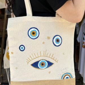 Ζωγραφιστή Τσάντα Tote "Evil Eye"