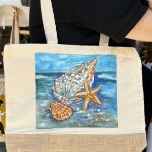 Ζωγραφιστή Τσάντα Tote "La Mer"