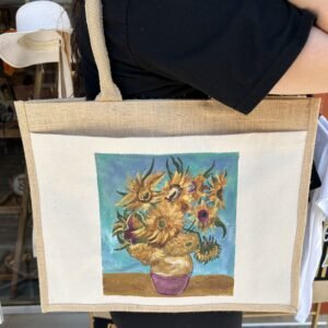 Ζωγραφιστή Τσάντα Tote "Sunflower Portrait"