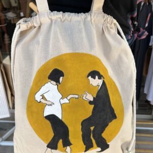 Ζωγραφισμένη Τσάντα Tote/Πλάτης "Groove"