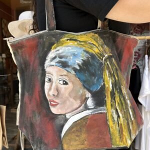 Ζωγραφιστή Τσάντα Tote "Pearl Girl"